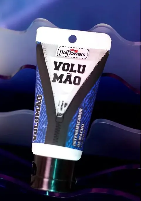 Bisnaga de gel masculino sobre fundo azul